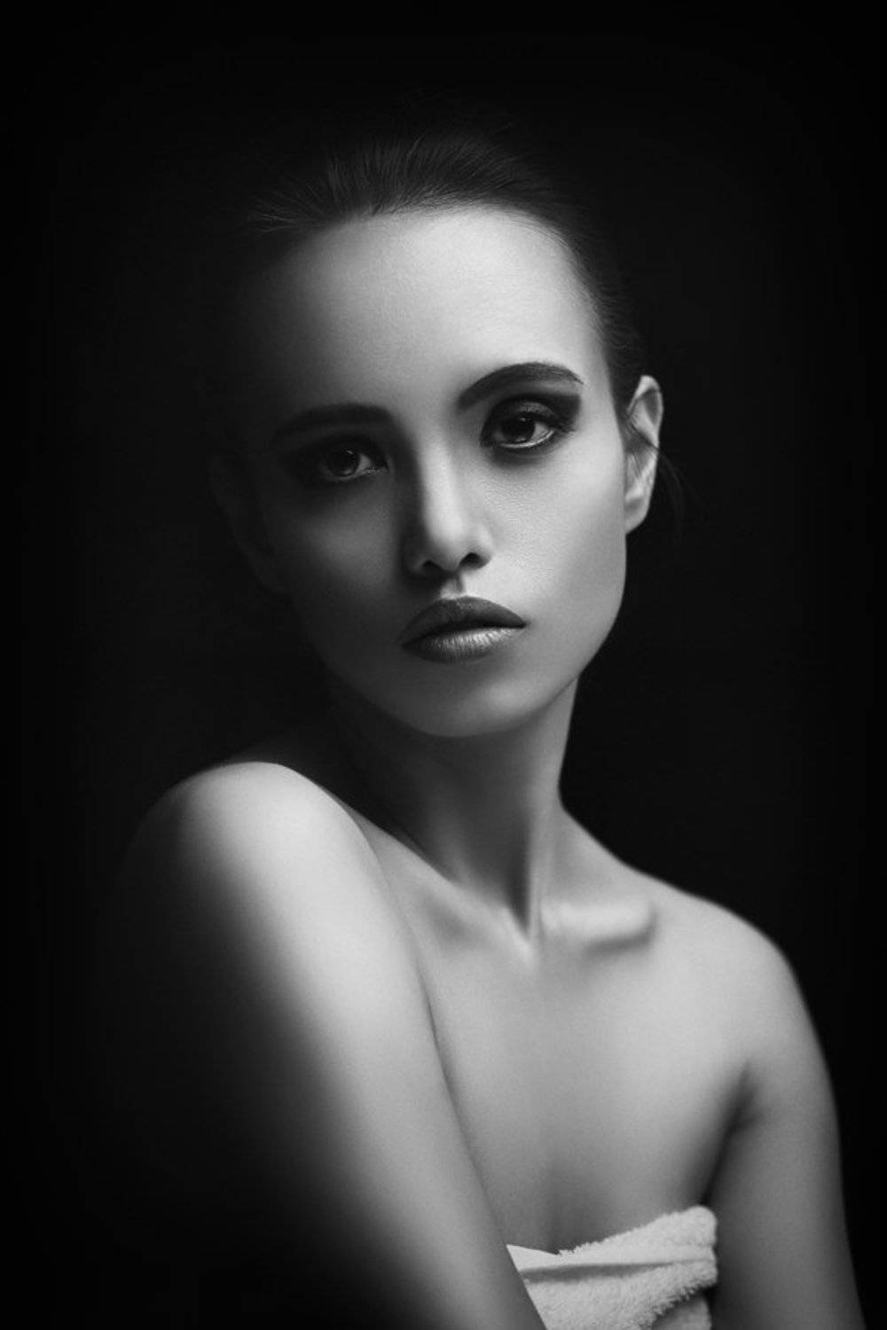 black and white, blackandwhite, portrait, woman, девушка, женский портрет, портрет, портрет девушки, созерцание, Белоконов Борис