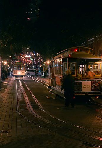 Night  on the Powell street