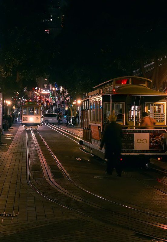 San Francisco Powell street   Night  on the Powell street фото превью