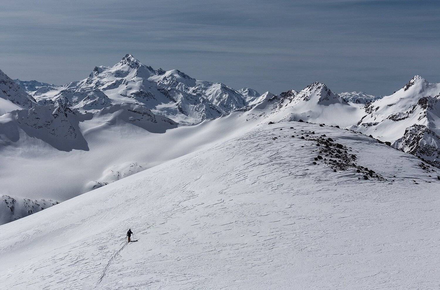 Горы, Пейзаж, Приэльбрусье, Снег, Эльбрус, Павел Попов