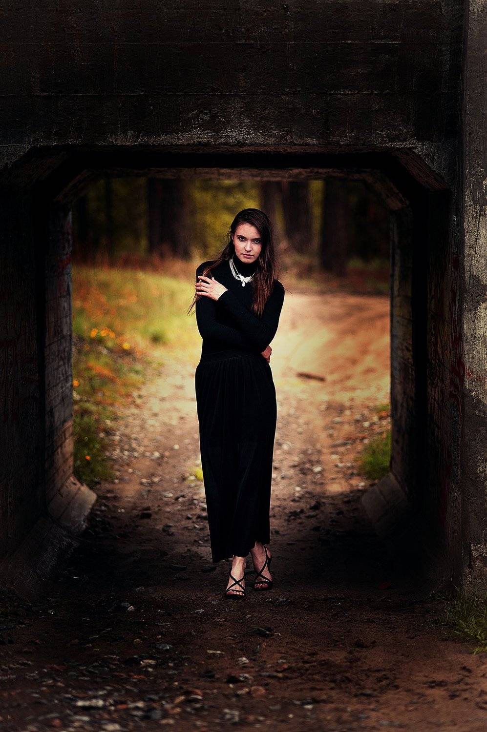 фотосет, девушка на природе, портрет, девушка в черном, лето, girl, красота, DMITRIY MOISEEV