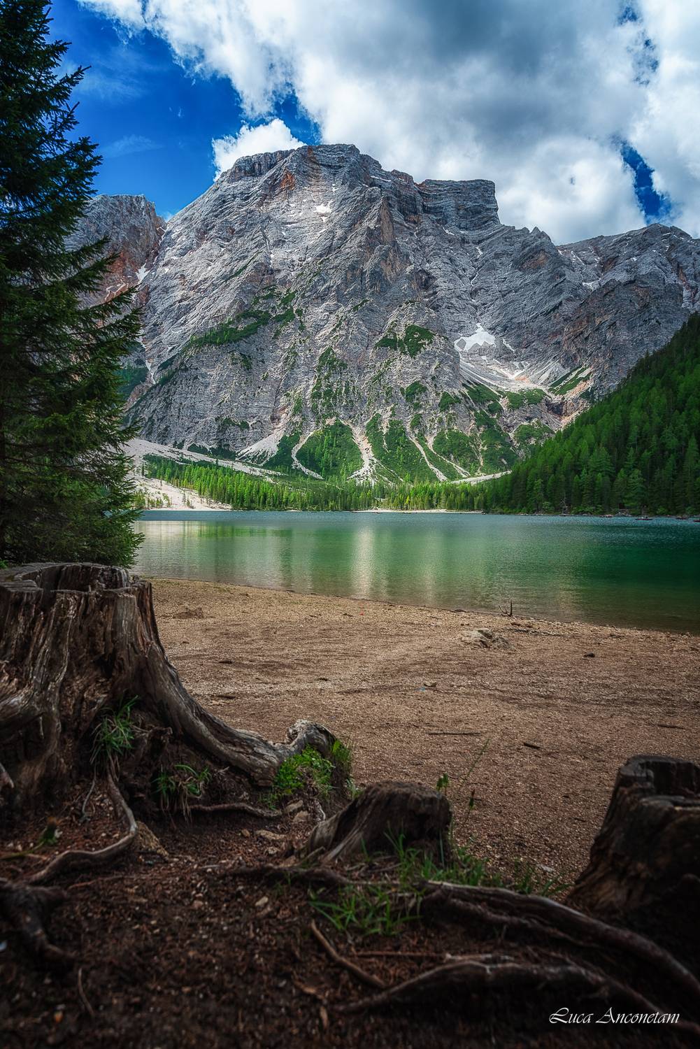 braies lake nature italy dolomites landscape travel, Anconetani Luca