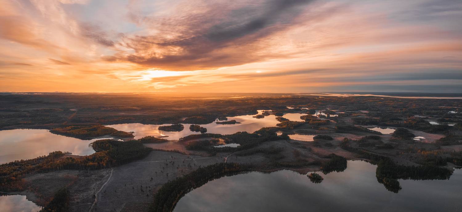 Карелия, озеро, осень, рассвет, Denis Koshkin