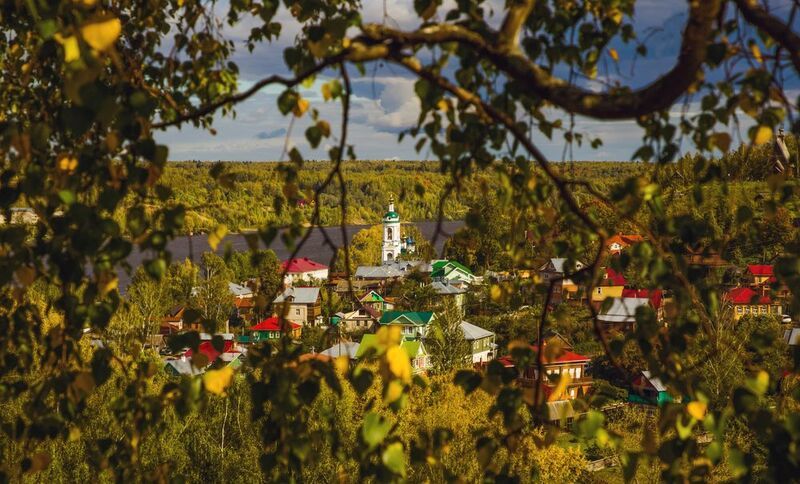 река пейзаж утро лето Плес фото превью