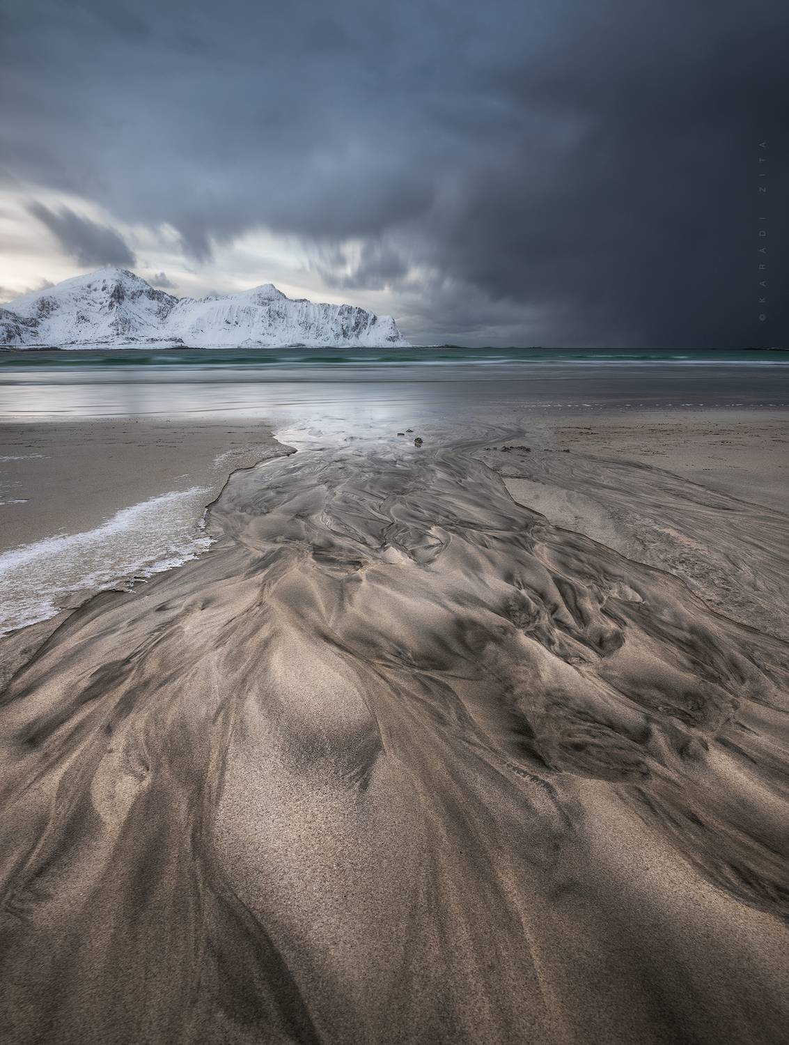 lofoten, longexpo, rocks, sea, seascape, houses, mountains, waves, norway, arctic, north, snow,, Kar&aacute;di Zita