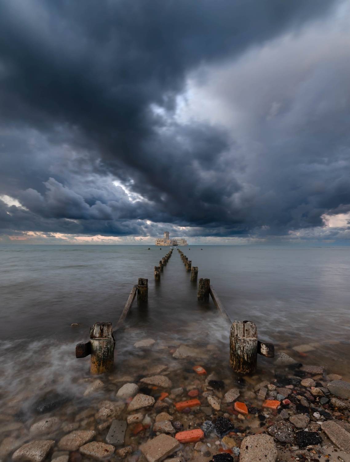польша, море, закат, облака, небо, балтийское море, gdynia, poland, polska, baltic sea, sea, sunset, cloud, sky, long exposure, landscape, пейзаж, babie doly, Alexey S