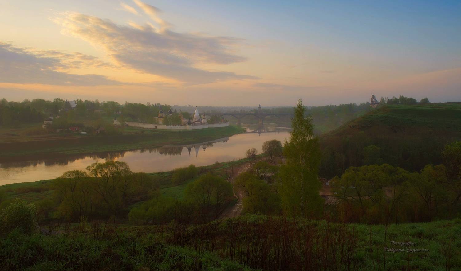 старица утро весна пейзаж небо, Татьяна Юганова