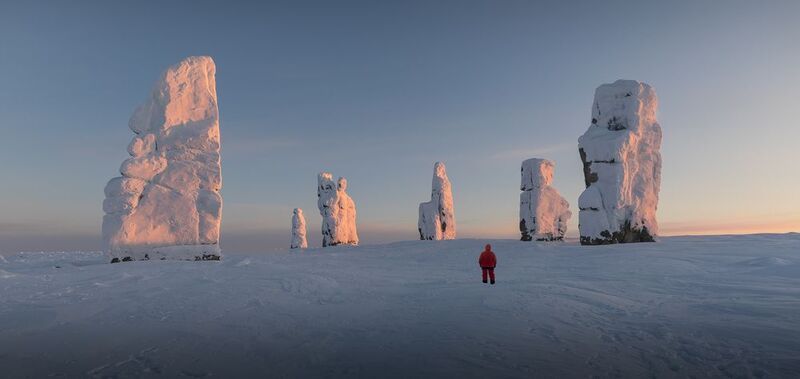якутия, улахан-сис, закат, останцы Закат фото превью