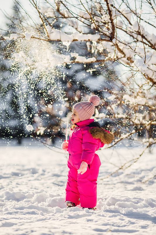 зима, снег, льдинка, девочка Зима фото превью