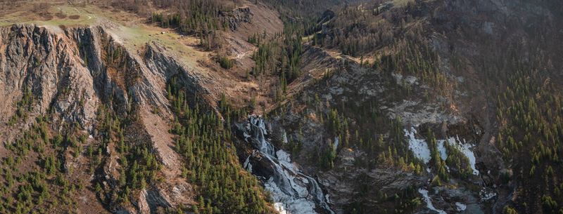 Алтай, горы, река, снег, лес Горный Алтай фото превью