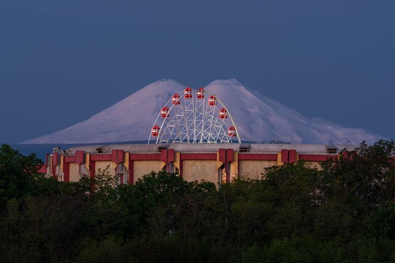 кавказ, кмв, кавказские минеральные воды, эльбрус, ессентуки, ночной город, синий час, колесо обозрения Синяя ночь фото превью