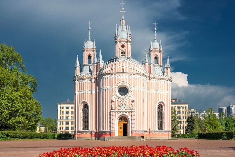 город, архитектура, санкт-петербург, чесменская церковь, церковь рождества святого иоанна предтечи, храмы санкт-петербурга, церковь Чесменская церковь после майского дождя... фото превью