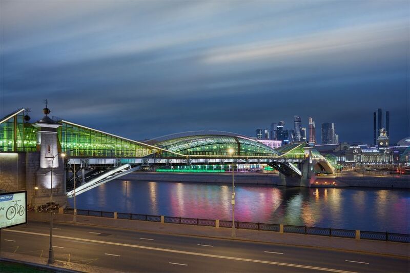 город, архитектура, мост, река, небо, москва Мост Богдана Хмельницкого фото превью