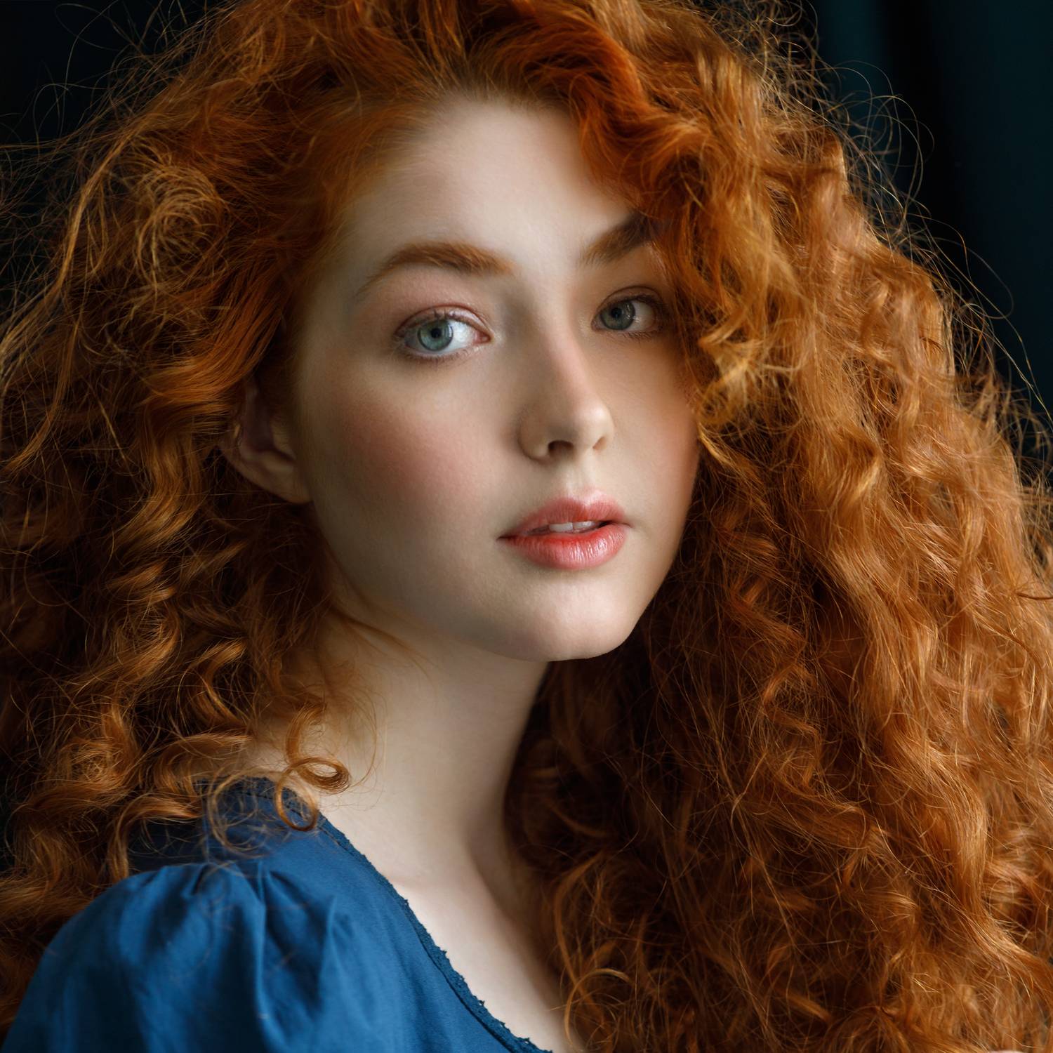роскошная, девушка, рыжая, портрет, лицо, цвет, печать,  гламур, Ведмеденко Оксана