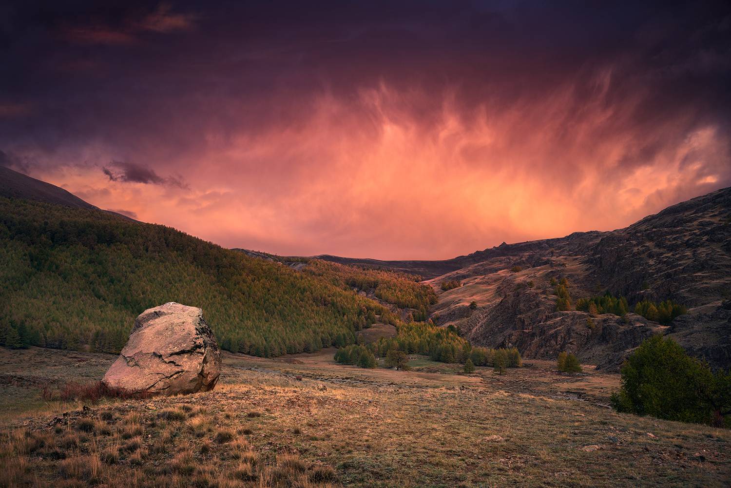 пейзаж, природа, утро, восход, заря, небо, облако, камень, горы, кокоря, алтай, поход, сибирь, Антипов Дмитрий