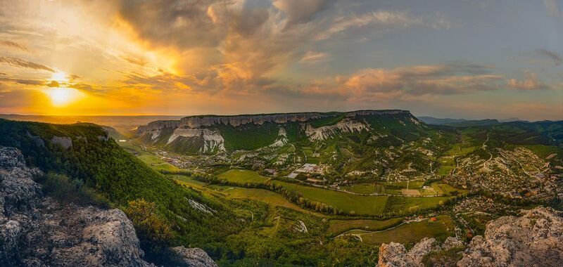 горы,долина,ущелье,бельбек,закат,крым Долина Бельбек фото превью
