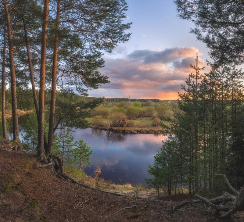 Закат после дождливого дня фото превью