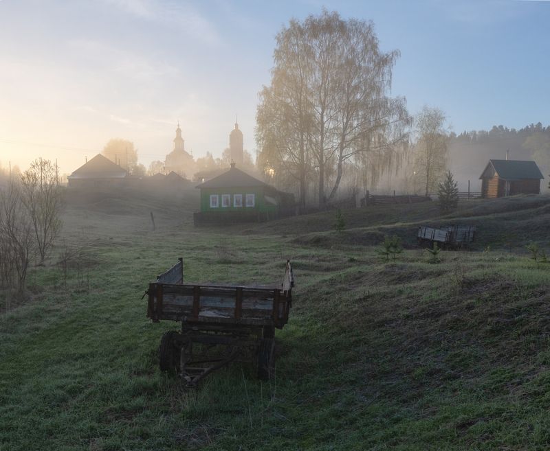 Туманое утро в Сырьянах фото превью
