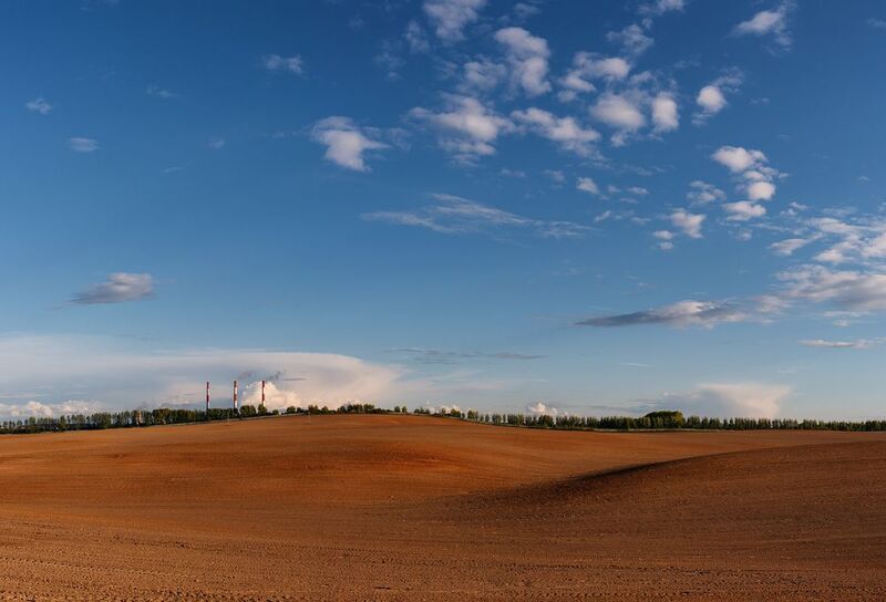 весна май  вечер  поле пейзаж панорама *** фото превью