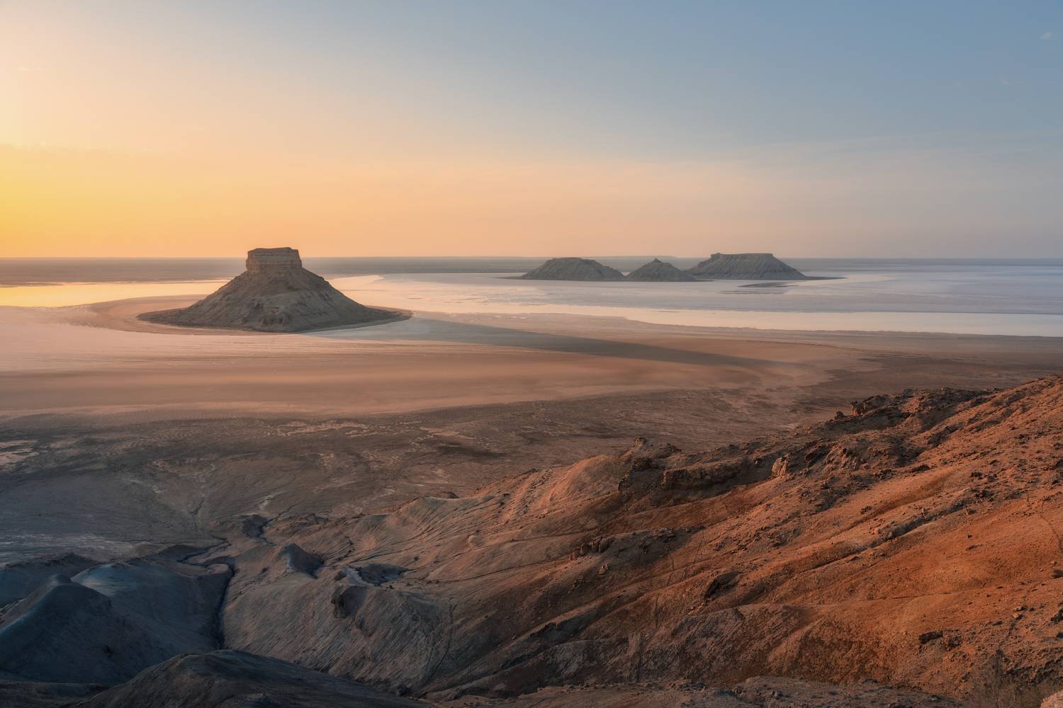 Казахстан Мангистау Карынжарык Мангышлак солончак закат вечер, Шишкин Дмитрий