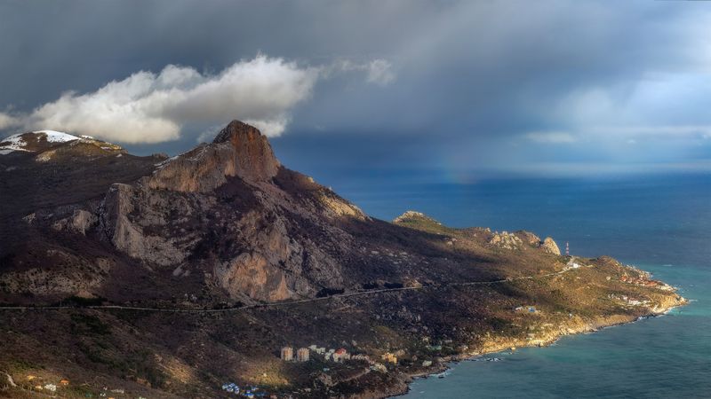 крым, куш-кая, пейзаж, ласпи,  crimea, landscape, куш кая, крымский пейзаж, весна в крыму, nature, севастополь, ильяс кая Смена погоды фото превью