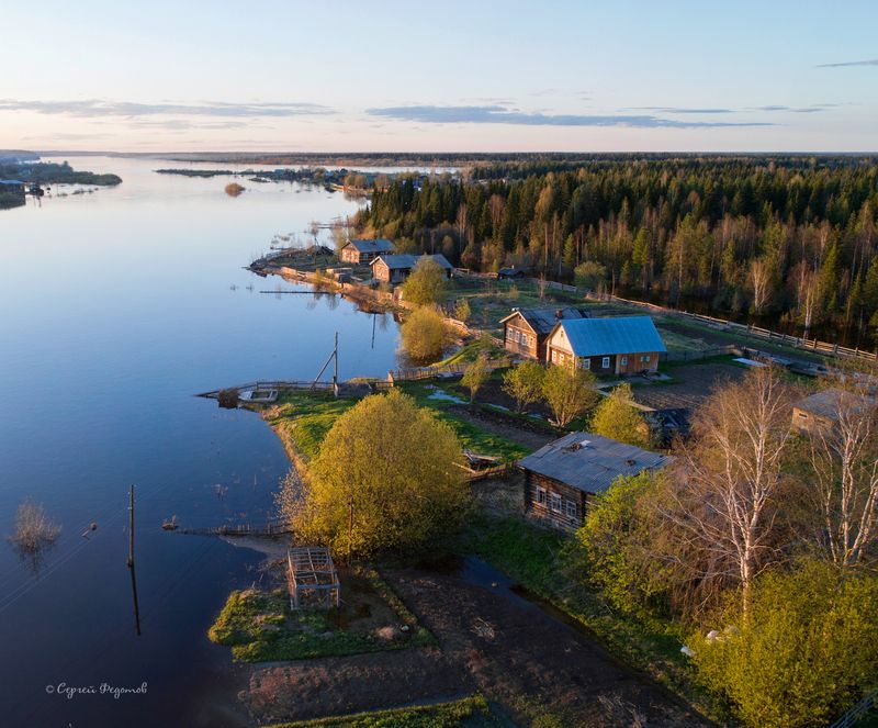 Майский вечер в половодье. фото превью
