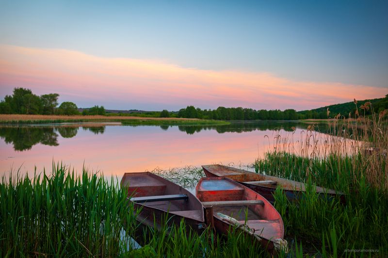 Река перед рассветом. фото превью