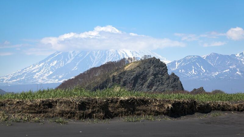 скала, вулкан, авачинская сопка, камчатка Скала Носорог фото превью