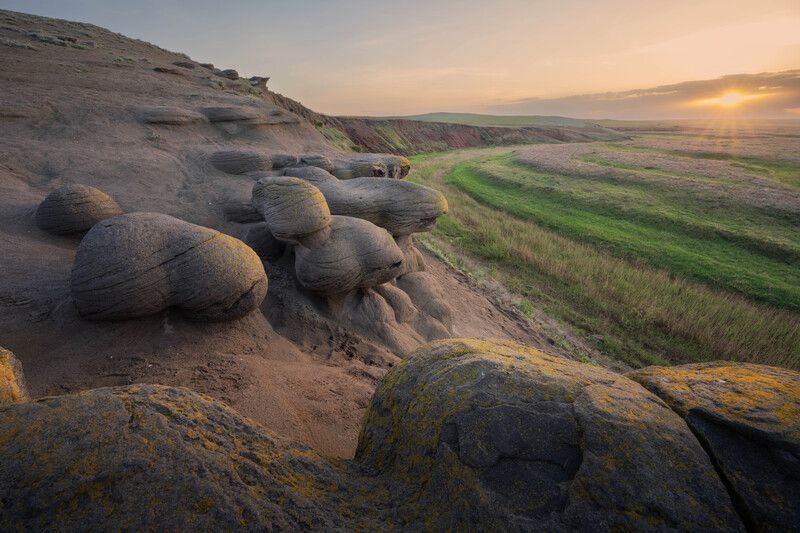 оренбуржье, степь, оренбургская область Букобайские яры фото превью