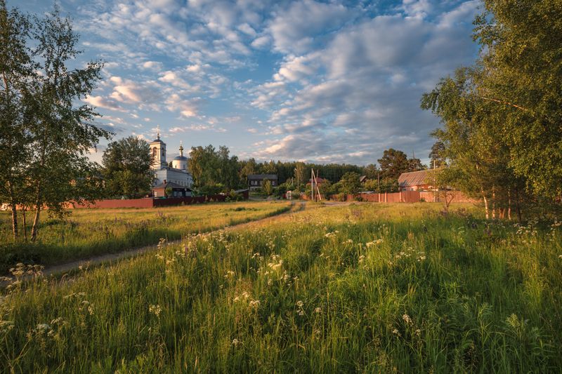 деревенский вечер фото превью