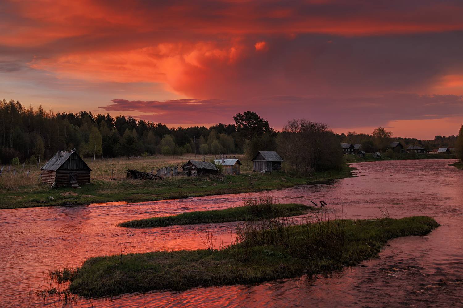 закат, карелия, пяльма, Морозов Сергей