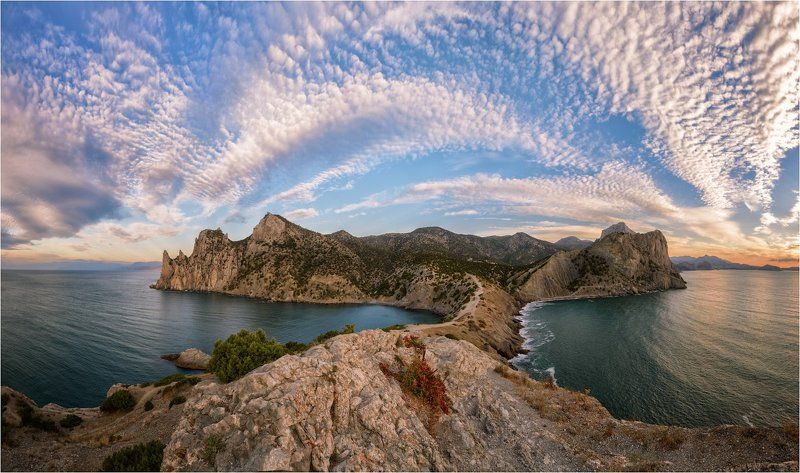 крым, россия, мыс, панорама, капчик, море, бухта, небо Новый Свет фото превью