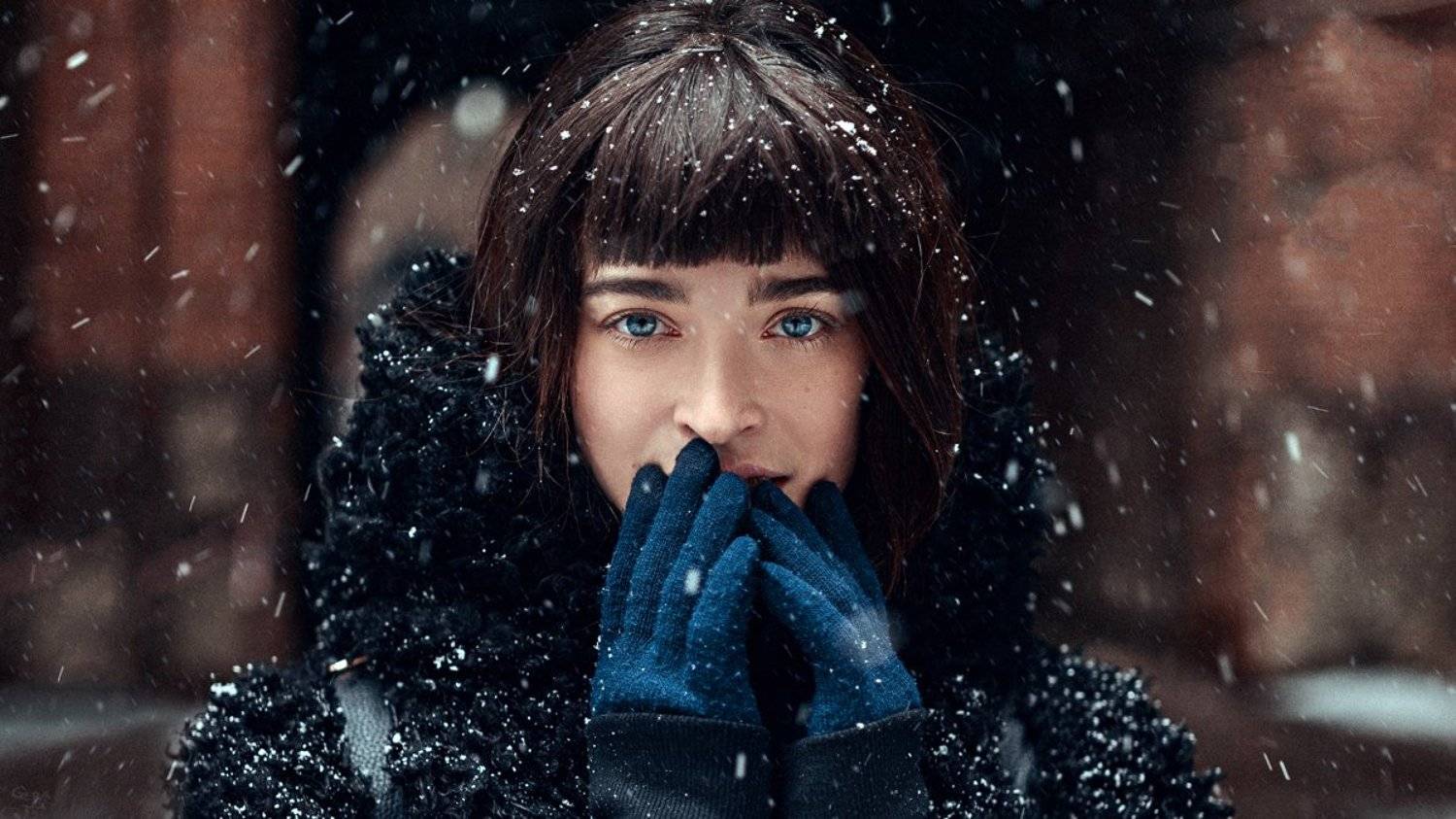 Art, Mood, Portrait, Snow, Арт, Настроение, Портрет, Снег, Георгий Чернядьев