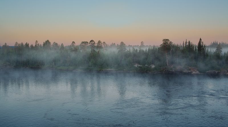 Утренний туман фото превью