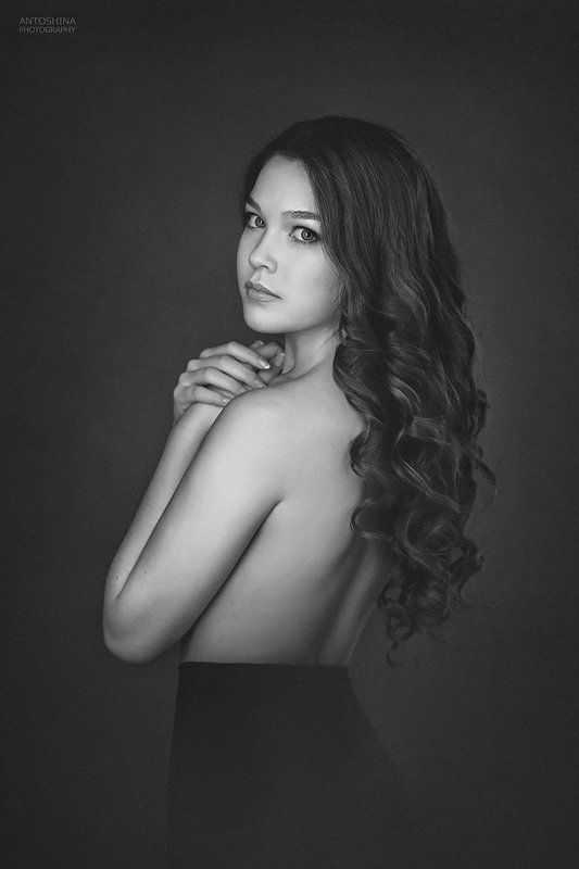 портрет, черно-белое, portrait, studio, студия **** фото превью