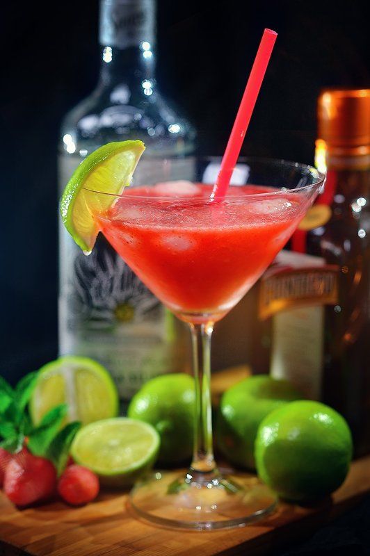 коктейль, лайм, клубника, никон Маргарита фото превью