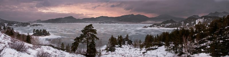 пейзаж. Казахстан. Баян-Аул. горы. озеро. зима.  Непогода на Жасыбае. фото превью