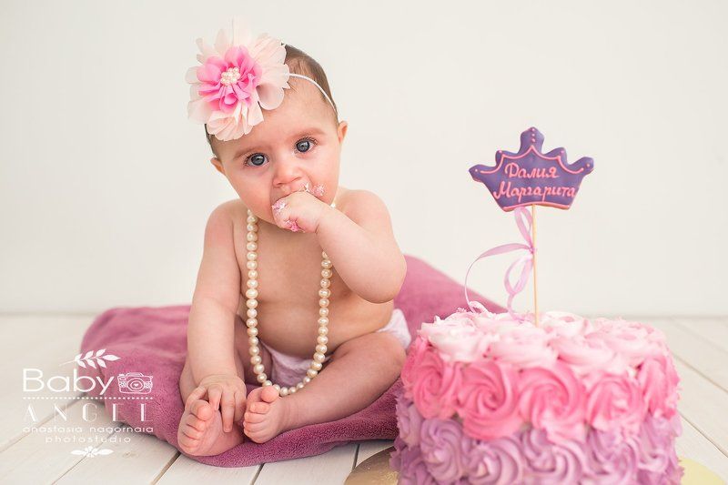 первый тортик, smash cake, девочка,ребенок, день рождение smash cake фото превью