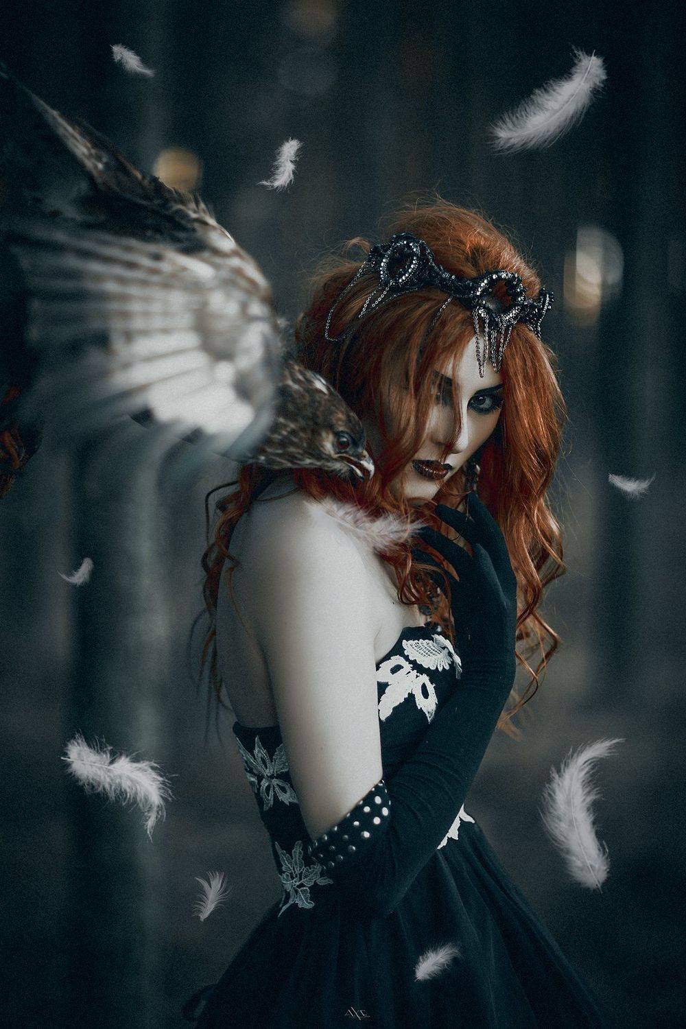 Bird, Outdoor, Portrait, Toning, Woman, Руслан Болгов (Axe)