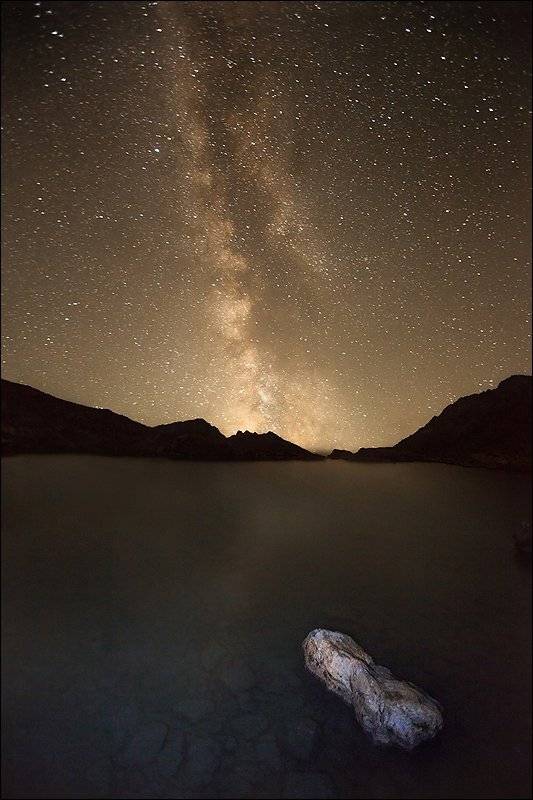 млечный путь ночь, озеро архыз, Копычко Михаил