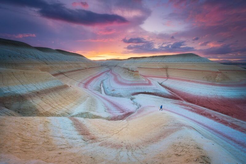 Закат в урочище Кызыл-Куп. Мангыстау, западный Казахстан фото превью