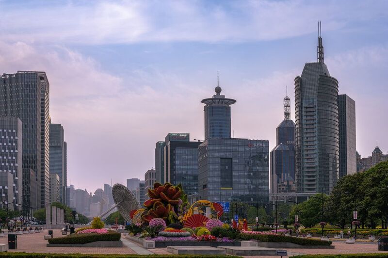 архитектура, современная архитектура, городской пейзаж, Шанхай, Китай. Современная архитектура. Шанхай, Китай. фото превью