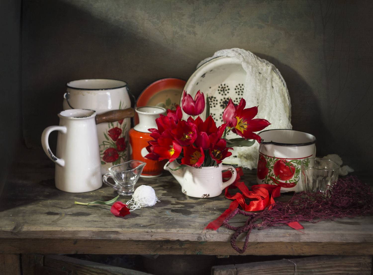 тюльпаны, весна, кувшин, Зимина Лионелла