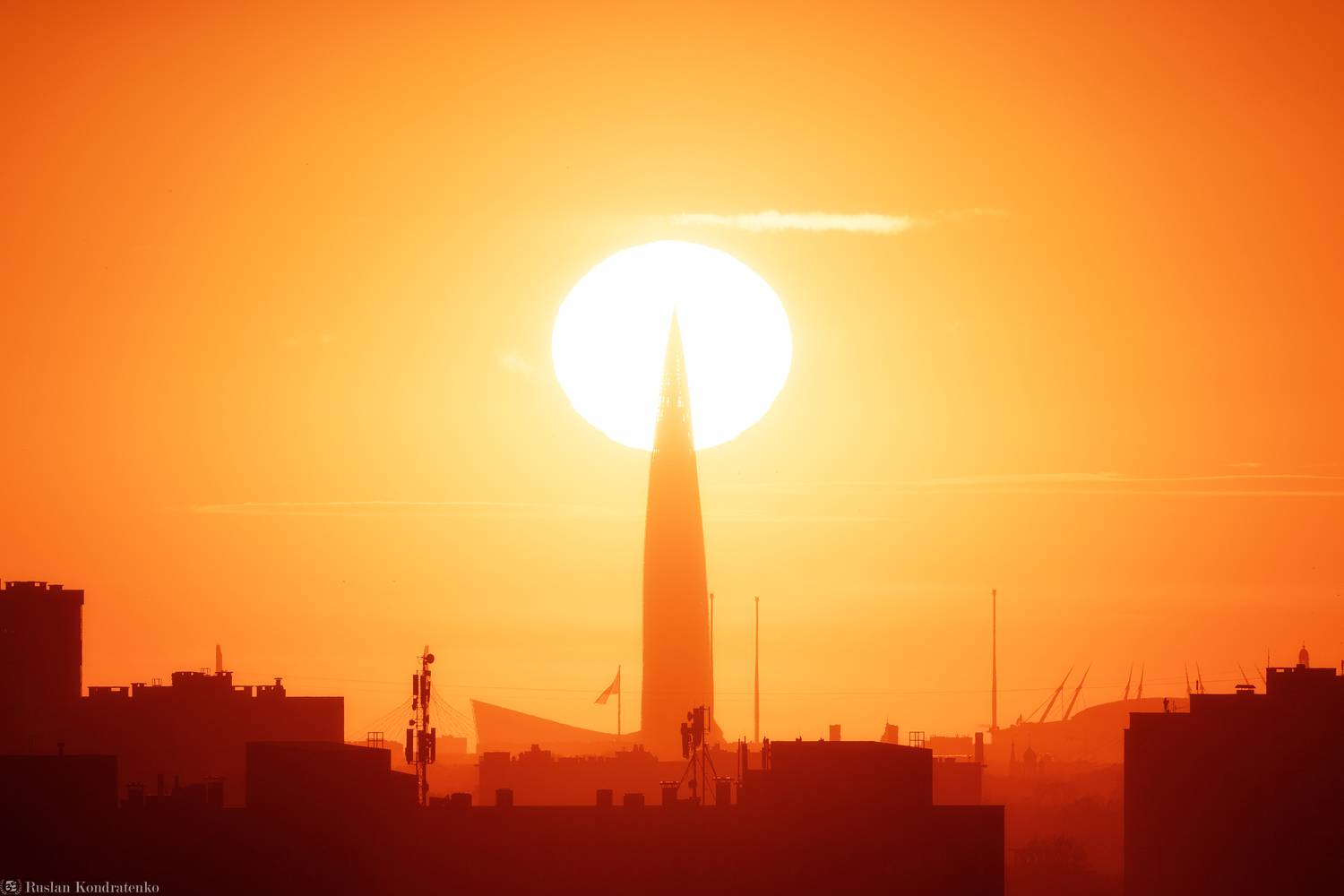 Лахта-центр, закат, санкт-Петербург, Кондратенко Руслан