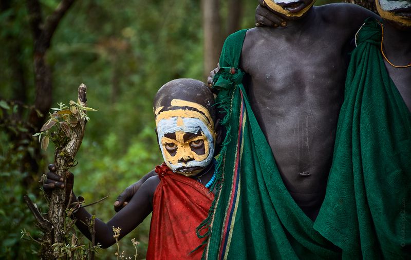 Эфиопия, племена, сурма, Ethiopia  Праздничное настроение  фото превью