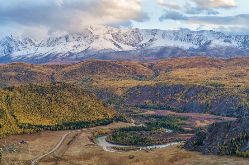Россия, Алтай,Чуйский меандр,пейзаж, природа Алтай, вид на меандр фото превью