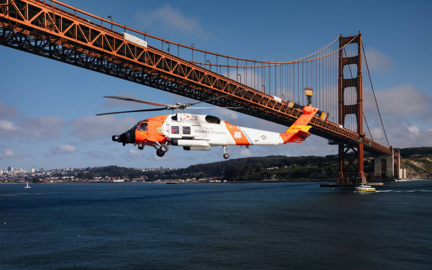 Bridge, Water, Cable-stayed bridge, Suspension bridge, Bridge&ndash;tunnel, Sea, atmospheric phenomenon, List of nonbuilding structure types, Helicopter, Rotorcraft, Aircraft, Helicopter rotor, Aviation, Law enforcement, Coast guard, Andrey Shpek