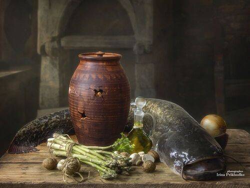 Натюрморт с сомом