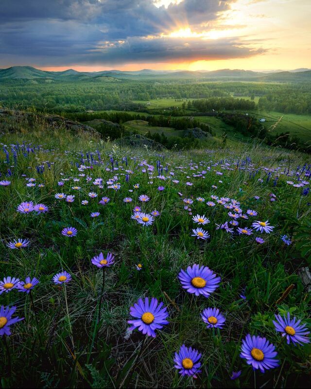 пейзаж, облака, природа, россия, урал, закат, восход, утро Летнее утро на Нурали фото превью