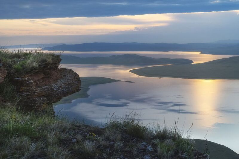 сарагаш, красноярское водохранилище, рассвет На рассвете фото превью